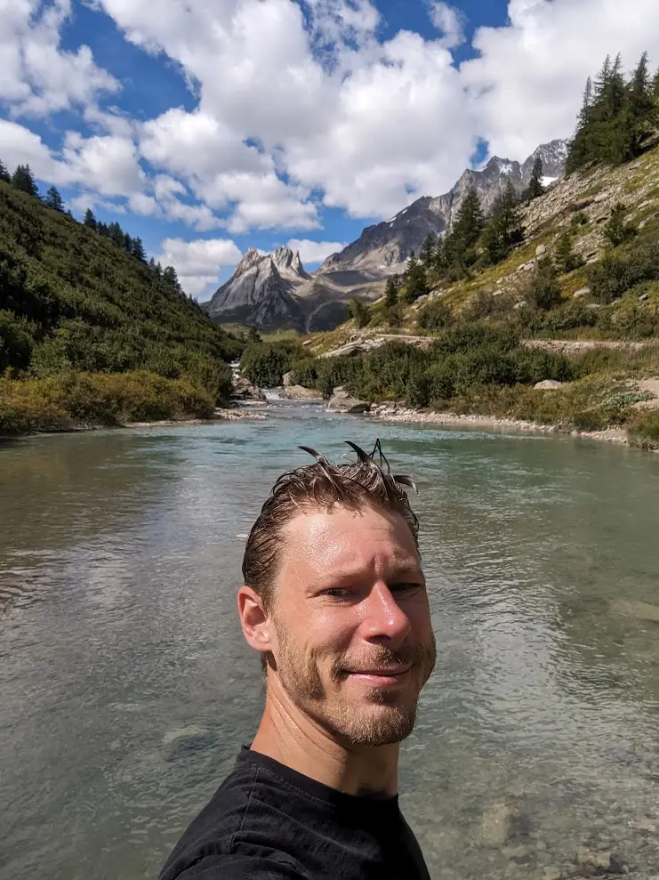 Wandern in italien beim Mont Blanc
